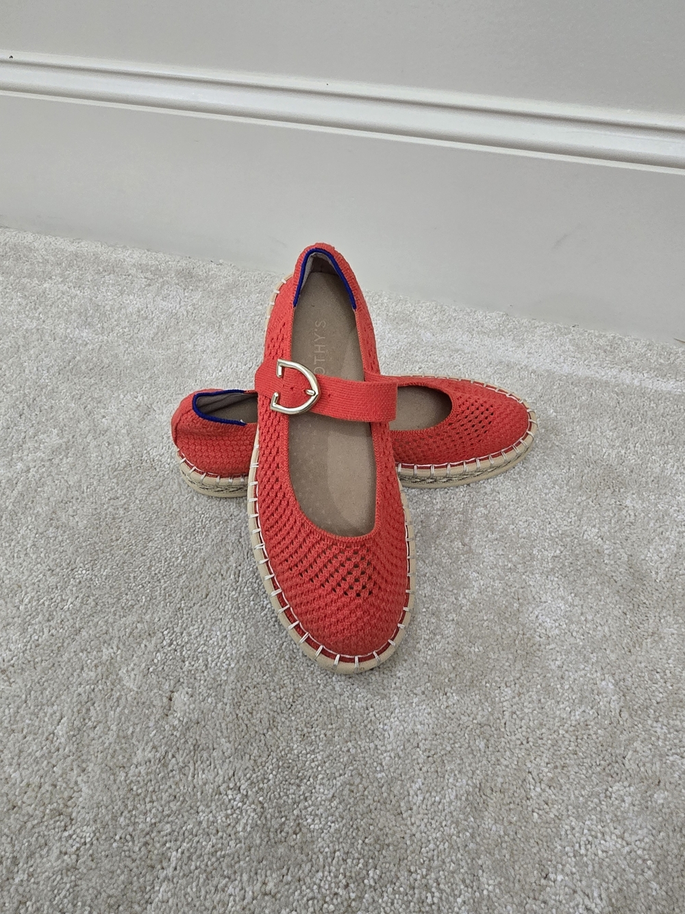 Time and Tru Elegant Red Espadrille Mary Jane Dress Shoes Women’s Size 6 - Picture 4 of 16